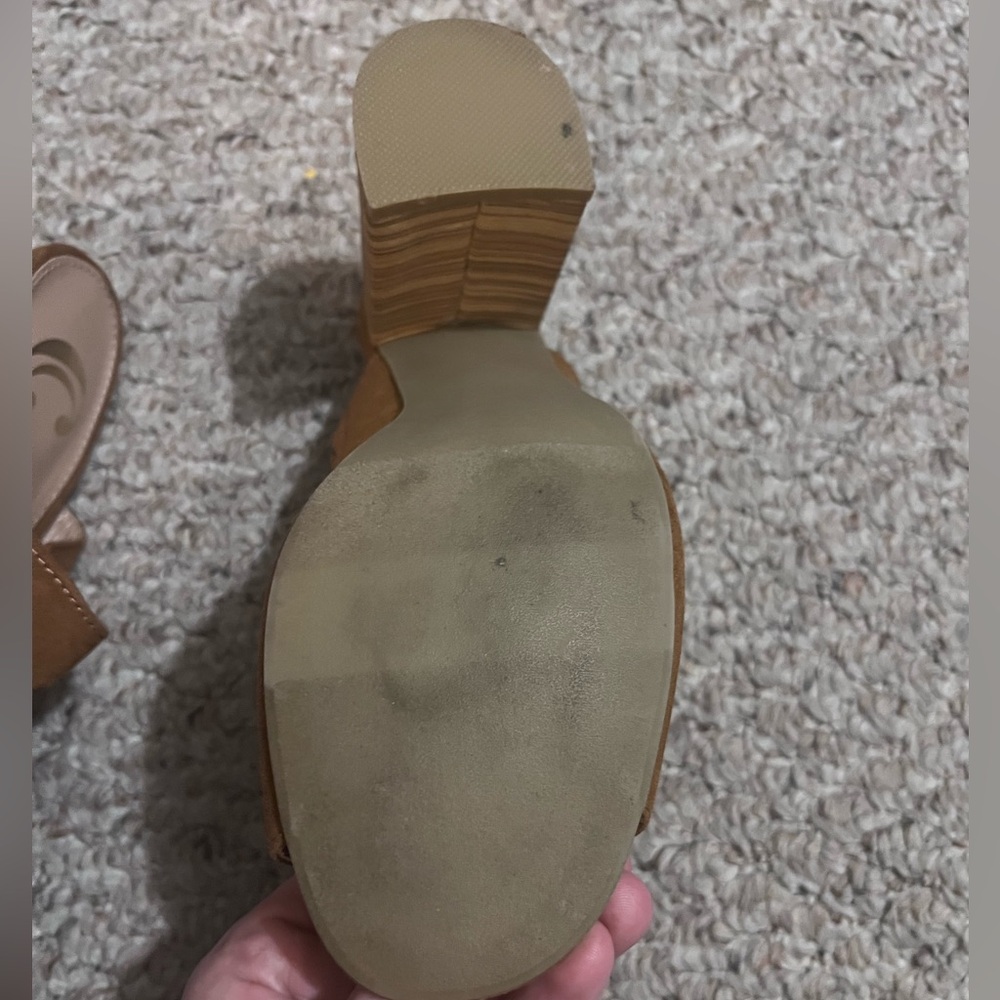 Great Condition! Worn Maybe Twice. Open Toe Suede… - image 3
